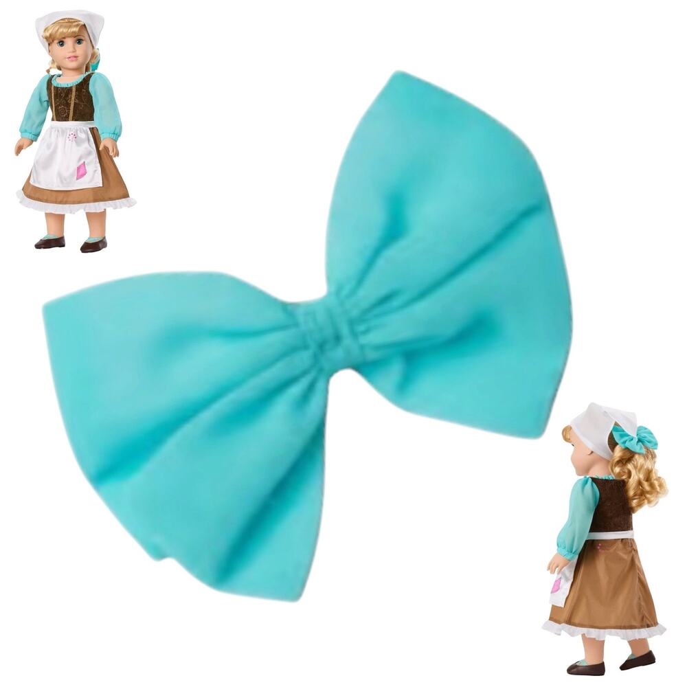 American Girl Cinderella Georgette Bow Light Blue Hair Tie Day Dress Accessory
